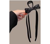 Fashion Black Bow Ribbon Hair Claw Clips Women Temperament Elegant Hairpin Princess Headdress Grab Clip Girls Hair Accessories