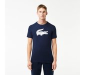 Camiseta Azul Lacoste Sport con Cocodrilo en 3D