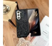 Fashion Leopard Print Phone Case for Samsung Galaxy Z Fold 6 Fold5 Z Fold 3 4 Z Flip 6 5 4 3 Ultra Thin Leather Shockproof Case