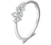 ZHOUYANG Dainty Ring For Women Lady Mini Cubic Zirconia Finger Ring Light Gold Color / Silver Color Fashion Jewelry KCR088