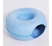 19.7x7.9 inch donut, tunnel, double-layer structure, donut style bed, pet cat game tunnel