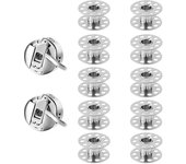 2PCSBobbin Case With 10/20PCS Sewing Machine Metal Bobbins For Singer Brother Janome Household Sewing Machine Sewing Accessories