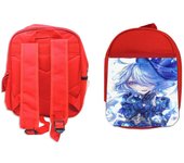 MERCHANDMANIA PACK MOCHILA ROJA Y ESTUCHE dama elemental agua espadachina mmo jrpg school material videojuego juego waifu
