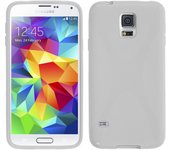 Tumundosmartphone Funda Gel Tpu Samsung Galaxy S5 Mini G800F  X Line Color Blanca