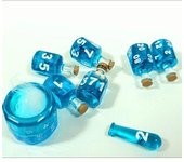 Juego de dados de 7 pociones de colores para juegos de mesa RPG, juego de dados de botellas de poción hechos a mano con números, juego de dados de juego de rol para juegos de rol, accesorios, regalos de fiesta (d)
