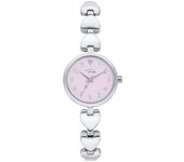 BREIL MUJER BT CORAZÓN exfera BLANCA movimiento SOLO - 3 CUARZO LANCETTE y PULSERA DE ACERO PLATEADO EW0629