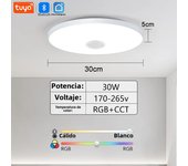 RGB Smart Ceiling Light LED Light with Speaker 30W 36W Audio Music Play TUYA APP Bluetooth WIFI Home Decor Bedroom Living Room
