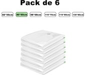 AYA MARKT Bolsas de Vacío para Almacenamiento, incluyen Boca para Aspirador, con Doble Cremallera, Bolsas Vacío Ropa Aspiradora Ahorro de Espacio Para Guardar Ropa, Edredones, Almohadas, MantasTransparente