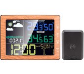 Reloj meteorológico Creative With Pantalla a Colour inalámbrico, medidor de tempo y humedad para interiores y Exteriores, Reloj de comparación, Reloj electrónico controlado por Voz, Reloj con Pronóstico del Tiempo