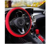 BARAC Funda Universal para volante, 38CM, 3 piezas, antideslizante, resistente al desgaste, accesorios para coche, cubierta Interior para freno de mano y pomo