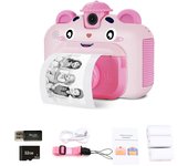 Cámara Infantil para Impresión Instantánea con Impresora Térmica Juguete de Niña para Fotos Digitales Cámara de Niño para Video Regalo de Cumpleaños