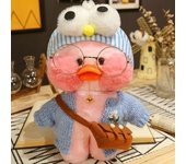 30cm Ducks Soft Toys Lalafanfan Ducks Doll Plush Toy Wearing Hyaluronic Acid Little Yellow Duck and Accessories