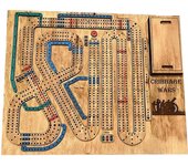 Juego de mesa Cribbage Wars Tablero de cribbage Juego de cribbage War Juego de mesa de cribbage de madera Juego de mesa Cribbage Wars con compartimentos de almacenamiento de tablero incorporados Tableros de cribbage Juego de mesa clásico único