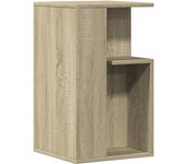 vidaXL Mesa auxiliar madera de ingeniería 35x35x60 cm Blanco, Negro, Roble Sonoma Mesita de Salón o Comedor o Auxiliar Mesa de Café Meuble Salón