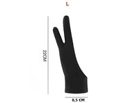 S/M/L Two-Finger Drawing Gloves Anti-touch Anti-fouling for Tablet Digital Board Touch Screen Oil Painting Office Art Supplies