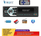 BQCC Car Radio MP3 Multimedia Player Bluetooth AUX TF Card USB Support Phone Charging FM Radio Audio EQ Stereo Universal 1DIN