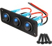 1-4 Gang Toggle Switch Panel 12V USB Car Boat Marine RV Truck Blue LED Styling Accessories Marine Rocker Switch Universal