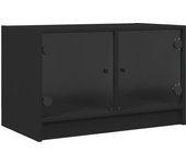 vidaXL Mueble de TV con puertas de vidrio 68x37x42 cm, Mueble de Salon, Mueble TV, Mueble TV salon, Mesa de TV, Mueble tele