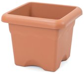 Maceta cuadrada terra color terracota Plastiken