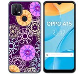Tumundosmartphone Funda Gel Tpu para Oppo A15 diseño Radial Dibujos