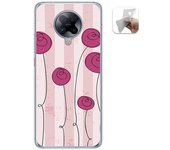 Tumundosmartphone Funda Gel Tpu para Xiaomi POCO F2 Pro diseño Flores Vintage Dibujos