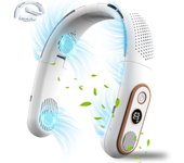 Ventilador de cuello portátil sin aspas, recargable, 4000 mAh, 3 velocidades, personal, portátil, aire acondicionado para el cuello