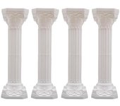 Columnas romanas Soporte de columna de boda Pilar romano Soporte de planta Columna griega de plástico Estatua Pedestal Titular de maceta Decoración, Fiesta de evento de boda Columna decorativa elegante (blanco, 2 piezas, 10.63x34.65 pulgadas)