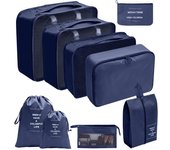 Juego De Bolsas Organizadores De Viaje 7/8/9/10 Pcs Cudos De Empaque Portátiles Para Maleta Ropa Y Zapatos Organizador De Bolsos