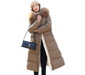 Chaqueta Hawaiiana Largo para mujer con capucha, Grande, Ligera, infortal, with Cremallera, Invierno