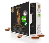 Ginseng Negro Fermentado Soria Natural – Ayuda a Contrarrestar la Fatiga – Energía – Caja con 24 Cápsulas de 500 mg