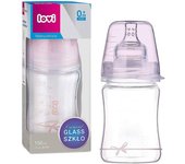 Biberón cristal con tetina dinámica 150ml. LOVI