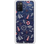 Funda compatible con Samsung Galaxy A03s - Patron marinero