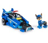 SPIN MASTER - PATRULLA CANINA - FIGURA CHASE Y COCHE DE JUGUETE CON LUCES Y SONIDOS DE LA SUPERPELíCULA - 6067507 - Patrulla Canina Juguetes - Juguetes Niños 3 Años + - Regalo Niño 3 Años +