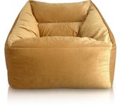 Sofá Puff Gigante XXL de Lujo en Terciopelo - Diseño con Reposapiés Incluido para Relax o Gaming - Bean Bag Chair Grande - Aiire