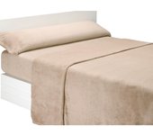 SABANALIA - Juego de sábana liso de coralina - Máximo confort y protección contra el frío - 240 grs/m² - 100 % Microfibra de Poliéster