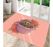 Baby Yoda The M-Mandalorian Floor Mat Graphic Printed Flannel Doormats For Bathroom Kitchen Entrance Carpet Home Decor