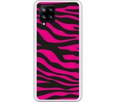 Funda compatible con Samsung A42 5G - Animal Print Zebra Negro Rosa