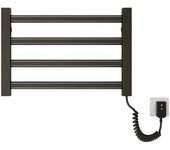 Toallero Eléctrico con instalación Eléctrica, 550mm x 400mm, Negro, 80W, Rayas 30-70 °, estanco grado IPX4