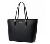Bolsos de Mujer, Universidad Mujer,Grande para Portatil 15,6 Pulgadas, Tote Shopper,de Hombre, Cuero Impermeable Negro