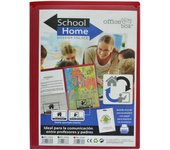 Enlace School< > Home - Dossier Ideal para la comunicación Profesor a Padres - Carpeta Dossier con Doble Bolsillo para uso lectivo y de comunicación - by Office Box
