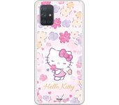 Funda original compatible con Samsung Galaxy A71 - Hello Kitty Delicate Flower