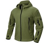Mens Fleece Jacket Full Zip Tactical Hoodies Winter Coats Windproof Hoodies Warm Hunting Polar Fleece Outdoor Jackets Men