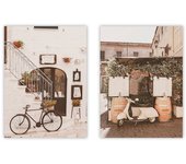 Set de 2 cuadros calidad premium con marco de madera - 30x40 cm o 50x70 cm - POSTER LAB