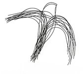 ORIGEN Home Decor Adorno Pared Pájaro Apliques Metal | Aplique Metal Negro - 42x31x1cm 31159