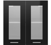 vidaXL Armario colgante cocina “Lyon” madera contrachapada negro