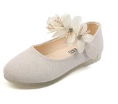 Flat Baby Girls Leather Shoes Flower Anti-Slip Sneakers Toddler Soft Soled Princess PU Walking Shoes Children Retro Dress Shoes