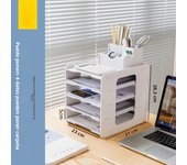 New Office Desktop File Rack Multi-Layer Folder Storage Box Desktop Finishing Artifact Office Supplies Storage Rack
