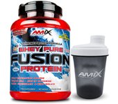 Proteína Whey Fusion Amix Nutrition 1 Kg - Sabor Cacahuete-Choco-Caramelo + SHAKER REGALO