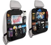 SOMY Pack Protector de asiento trasero de coche - Soporte transparente para guardar fácilmente juguetes/libros/botellas/No SY