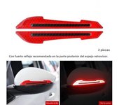 2pcs/set Car Rearview Mirror Reflective Sticker Safety Warning Reflective Sticker Car Rearview Mirror Decorative Strip